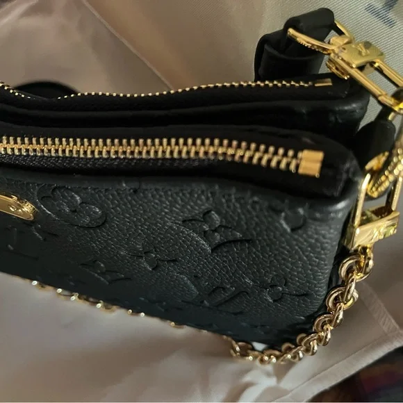 Fashion Empreinte Crossbody Bag or Purse - Black - Picture 4 of 12